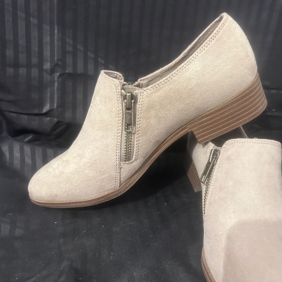 American Eagle By Payless Taupe Suede Side-Zip Flats - Picture 3 of 6